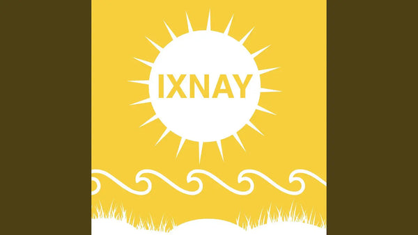 Cover art consisting of icons representing a blazing sun, a row of ocean waves and grassy dunes in duotone of yellow and white to represent Autogenerated by YouTube for the song Sky's So Big by the artist IXNAY.