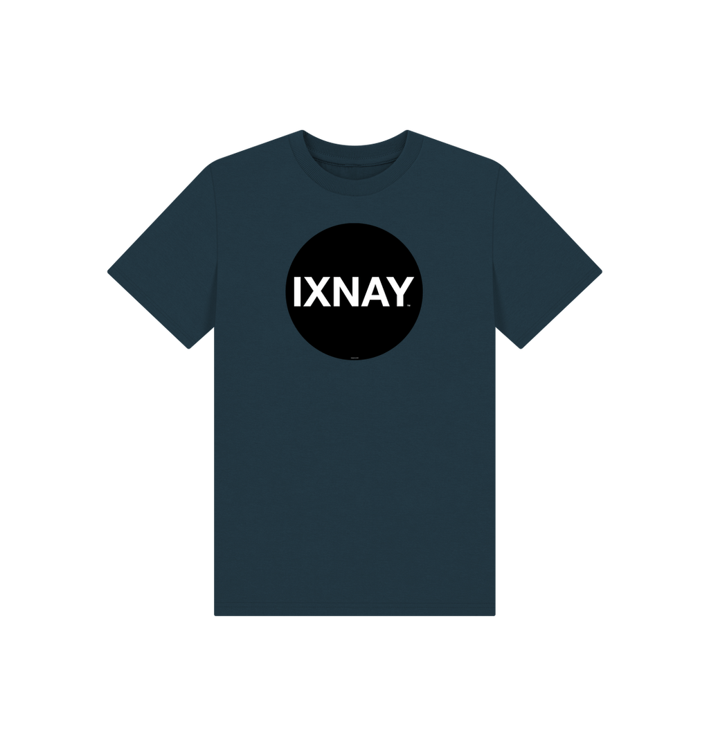 Denim Blue Printed Kids T-Shirt Front