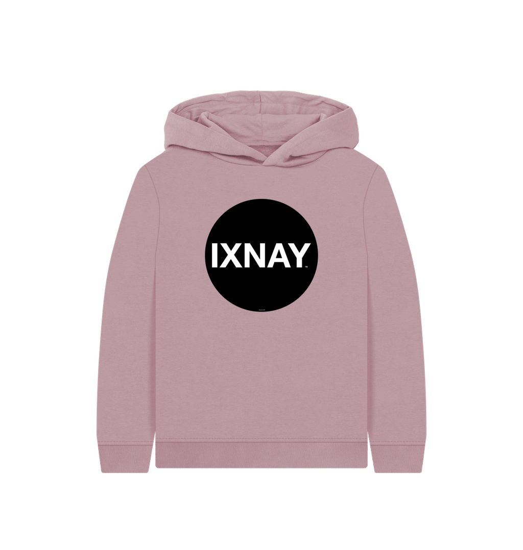 Mauve Printed Kids Hoodie Front