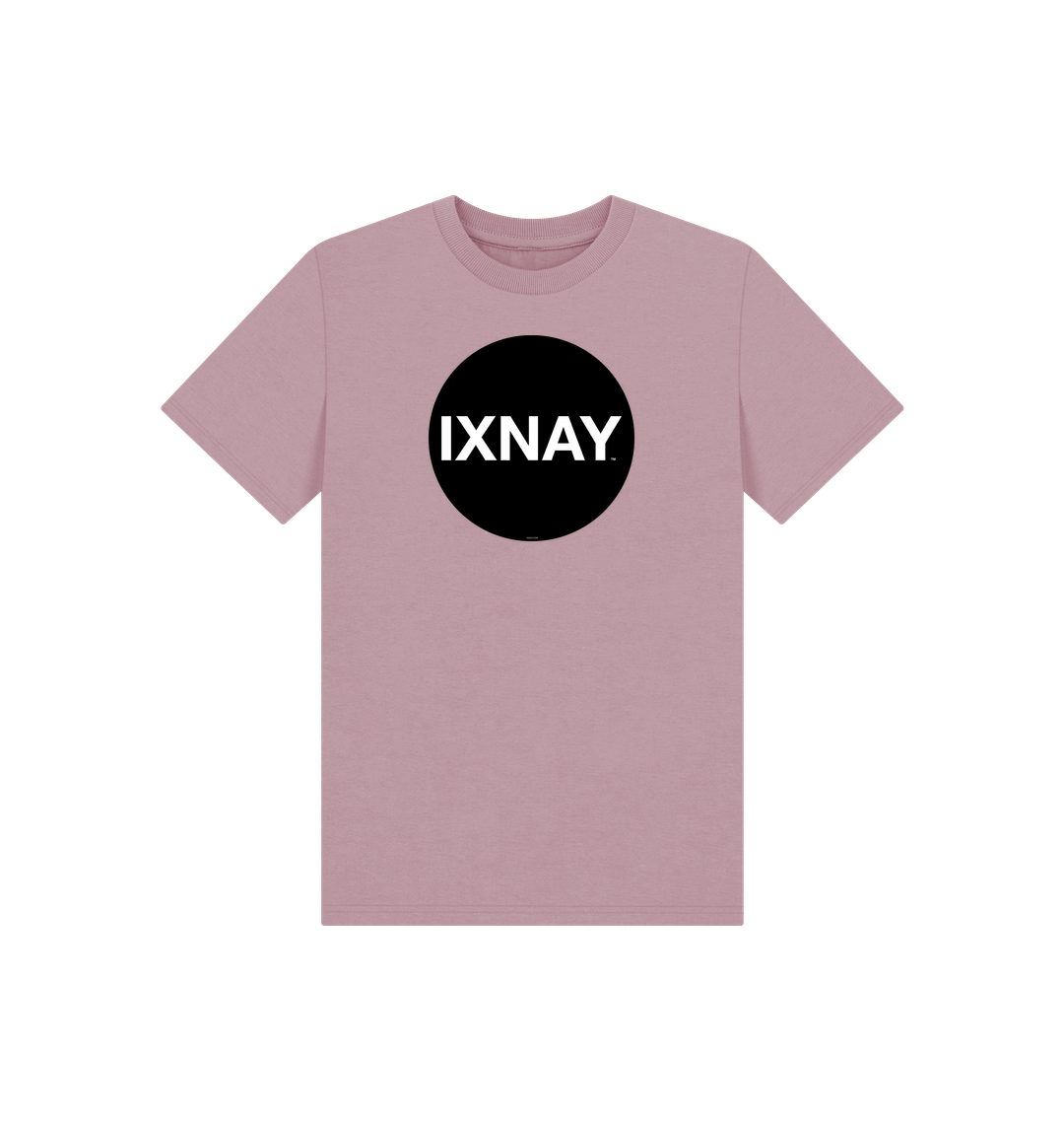 Mauve Printed Kids T-Shirt Front