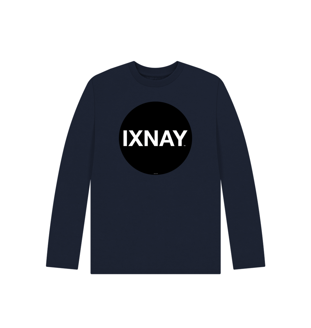 Navy Blue Printed Kids T-Shirt Front