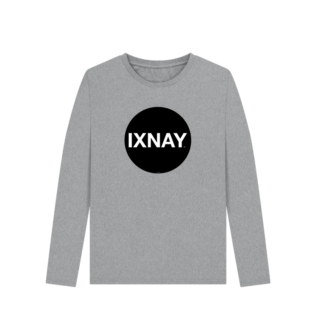 Athletic Grey Printed Long Sleeve T Shirt Front