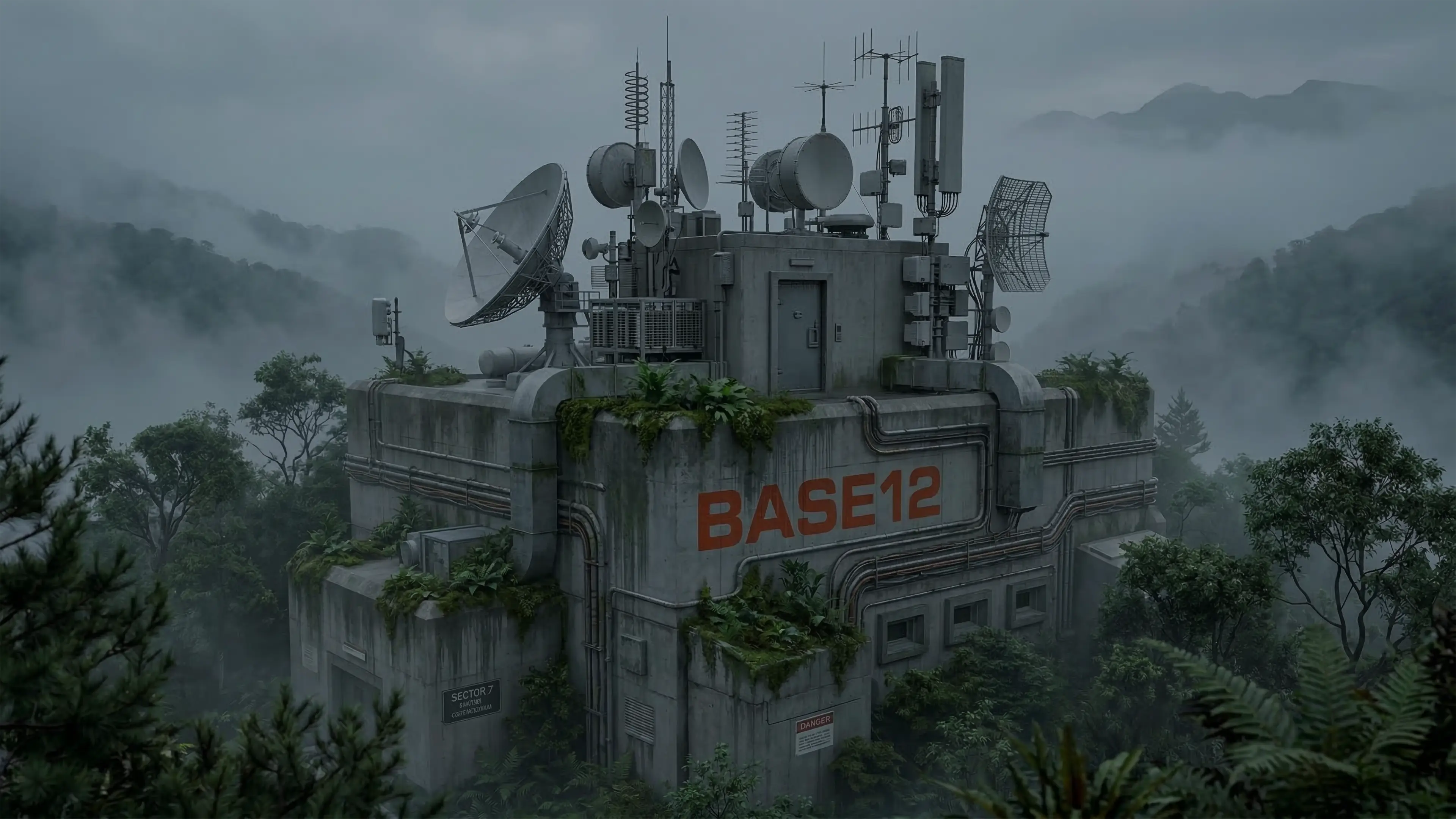 BASE 12: Mountain-top bunker from which the anonymous outsider artist IXNAY broadcasts original art, music, media and mischief from outside the perimeter.