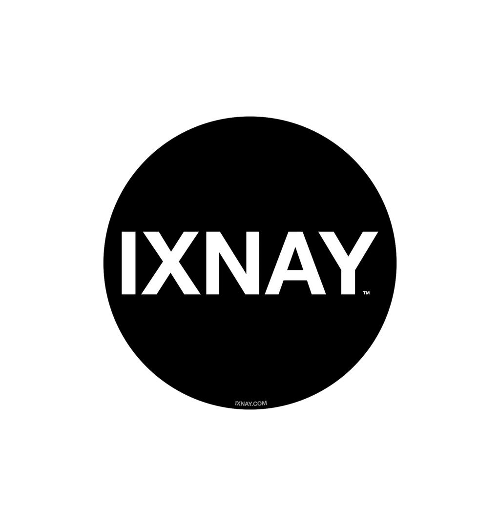 White Printed Circle Sticker Front