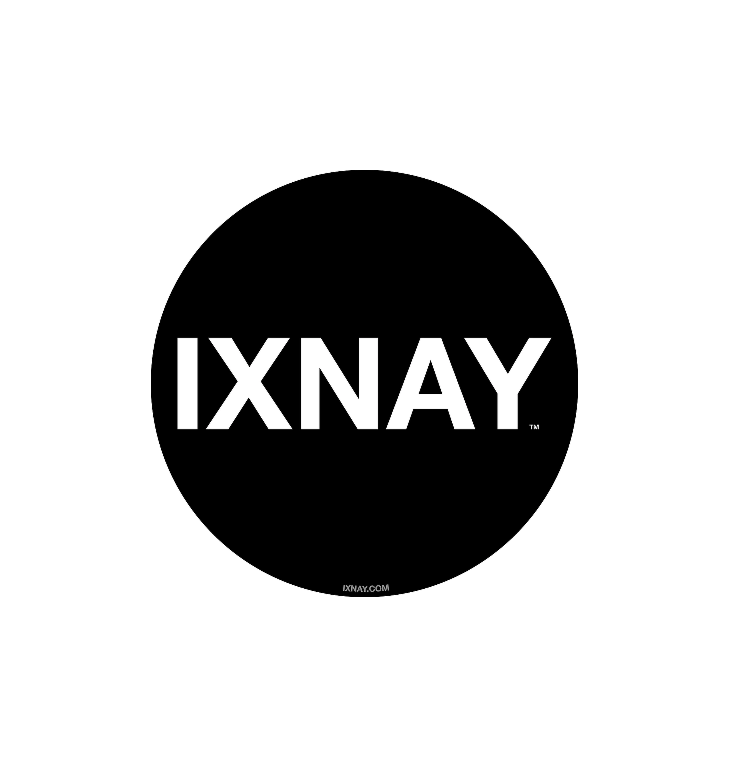 White Printed Circle Sticker Front