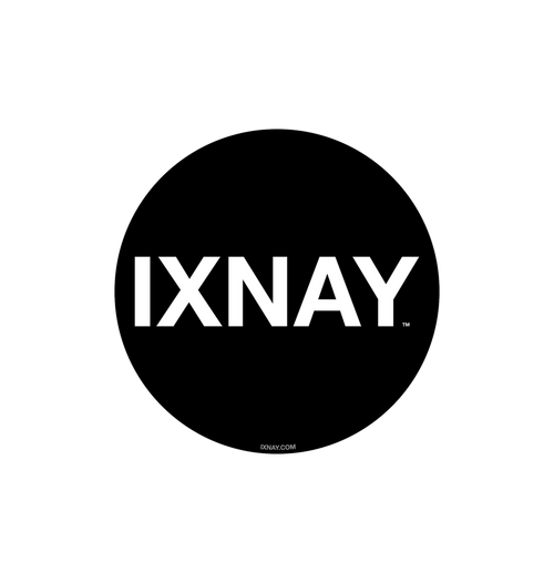 White Printed Circle Sticker Front