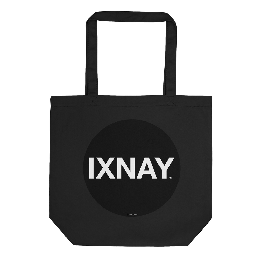 IXNAY Original Logo Canvas Tote Bag - 100% Organic Cotton - Black