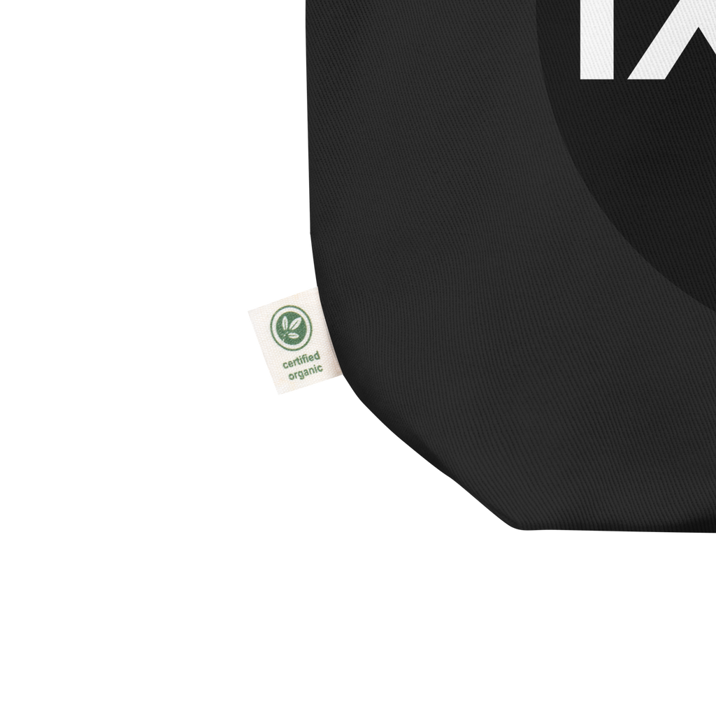 IXNAY Original Logo Canvas Tote Bag - 100% Organic Cotton - Black, detail