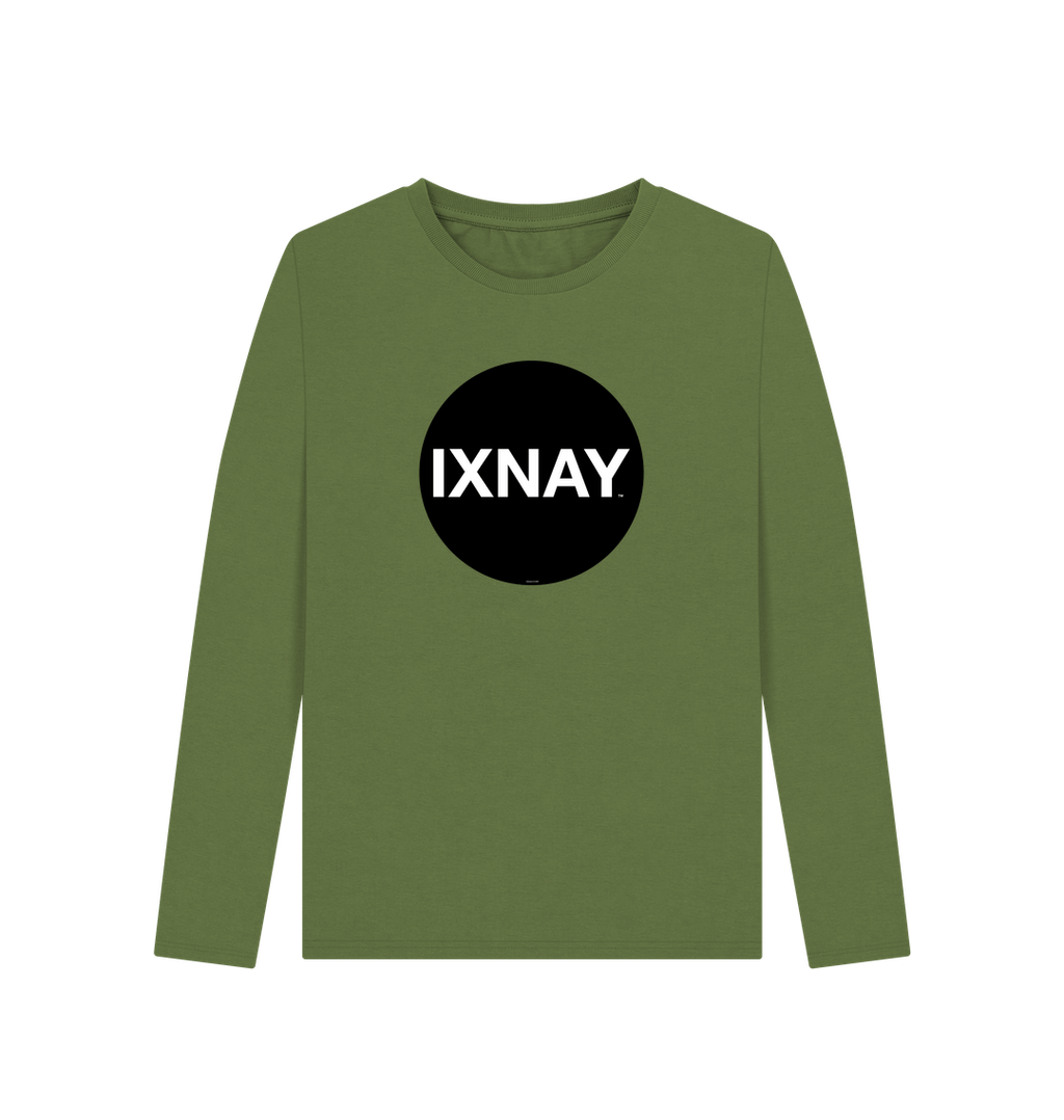 Khaki Printed Long Sleeve T Shirt Front