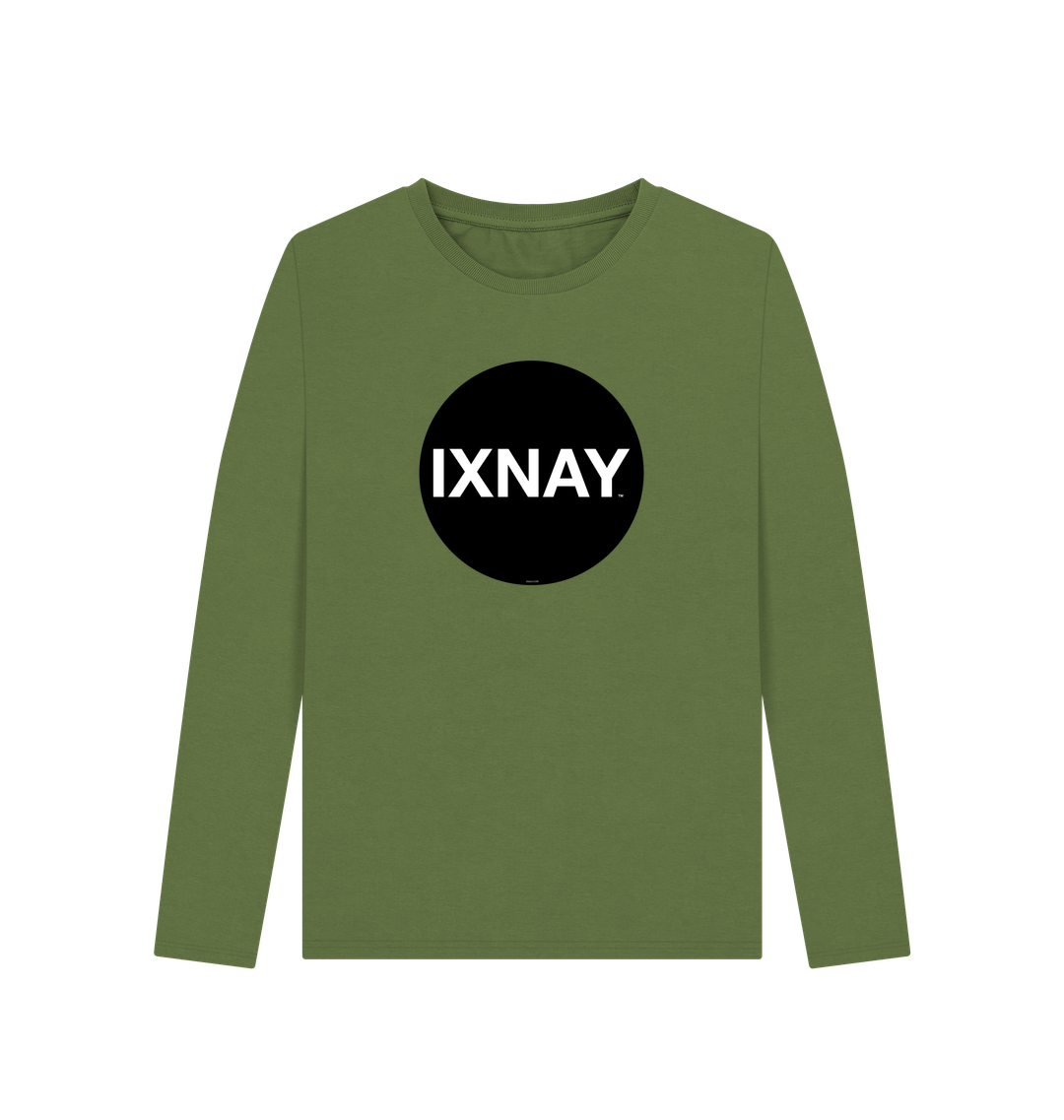 Khaki Printed Long Sleeve T Shirt Front