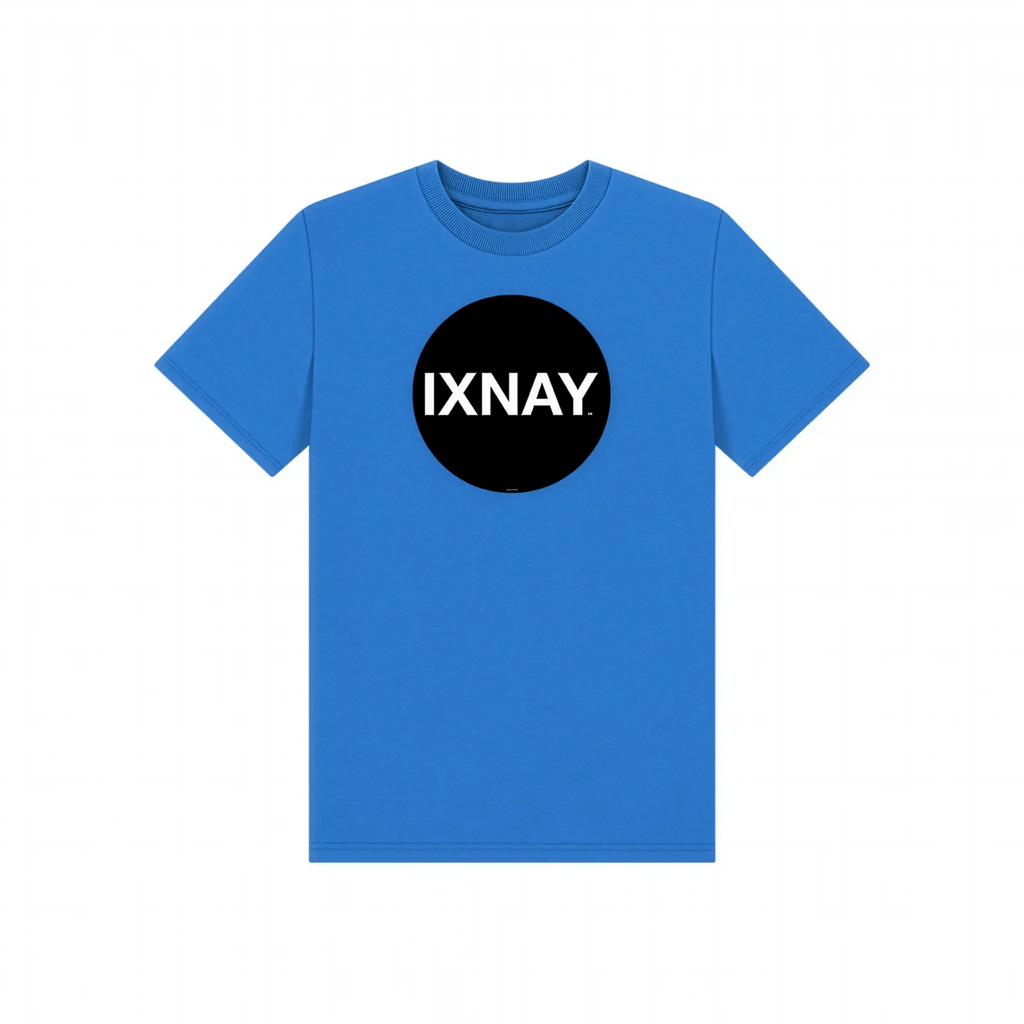 IXNAY Kids 100% Organic Cotton T-Shirt Original Logo - Bright Blue.