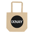 IXNAY Original Logo Natural Canvas Tote Bag - 100% Organic Cotton.