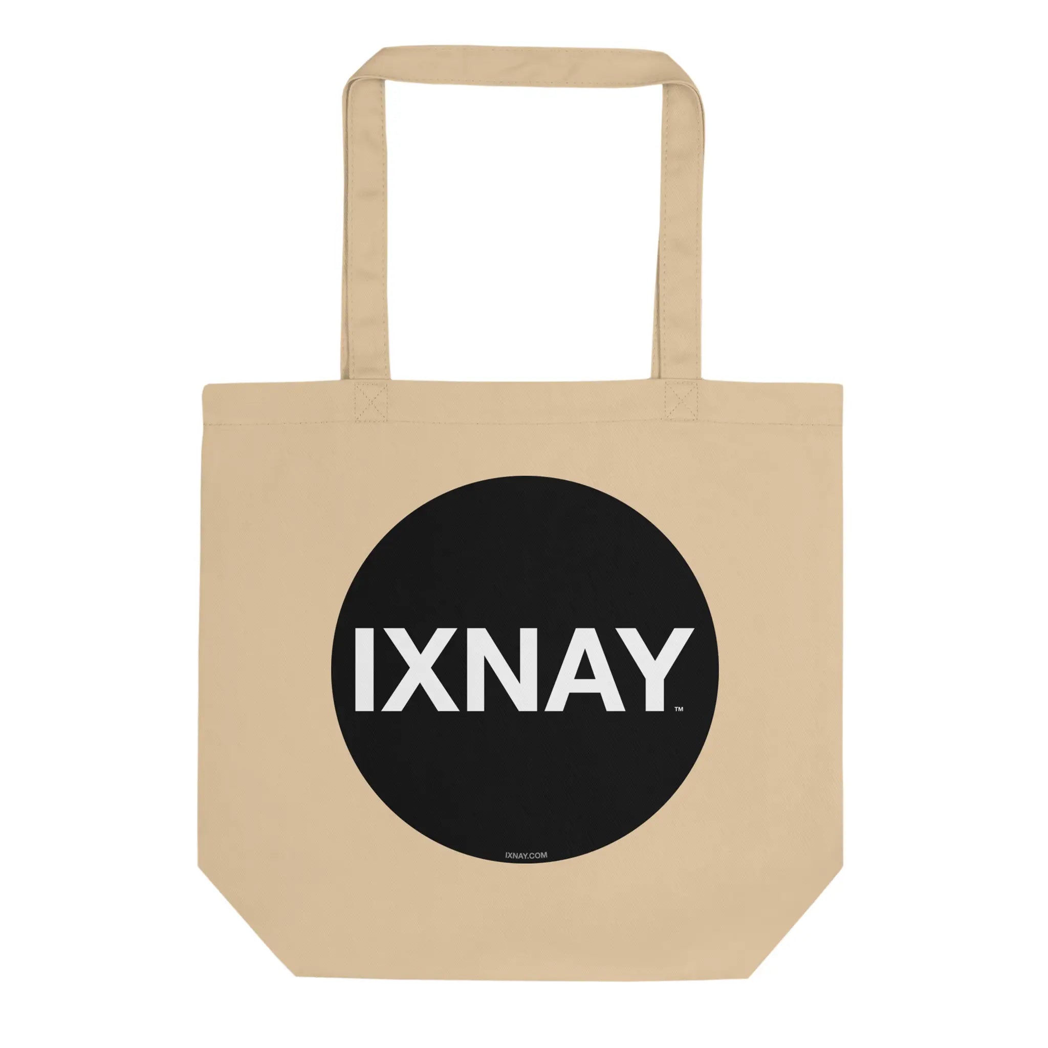 IXNAY Original Logo Natural Canvas Tote Bag - 100% Organic Cotton.