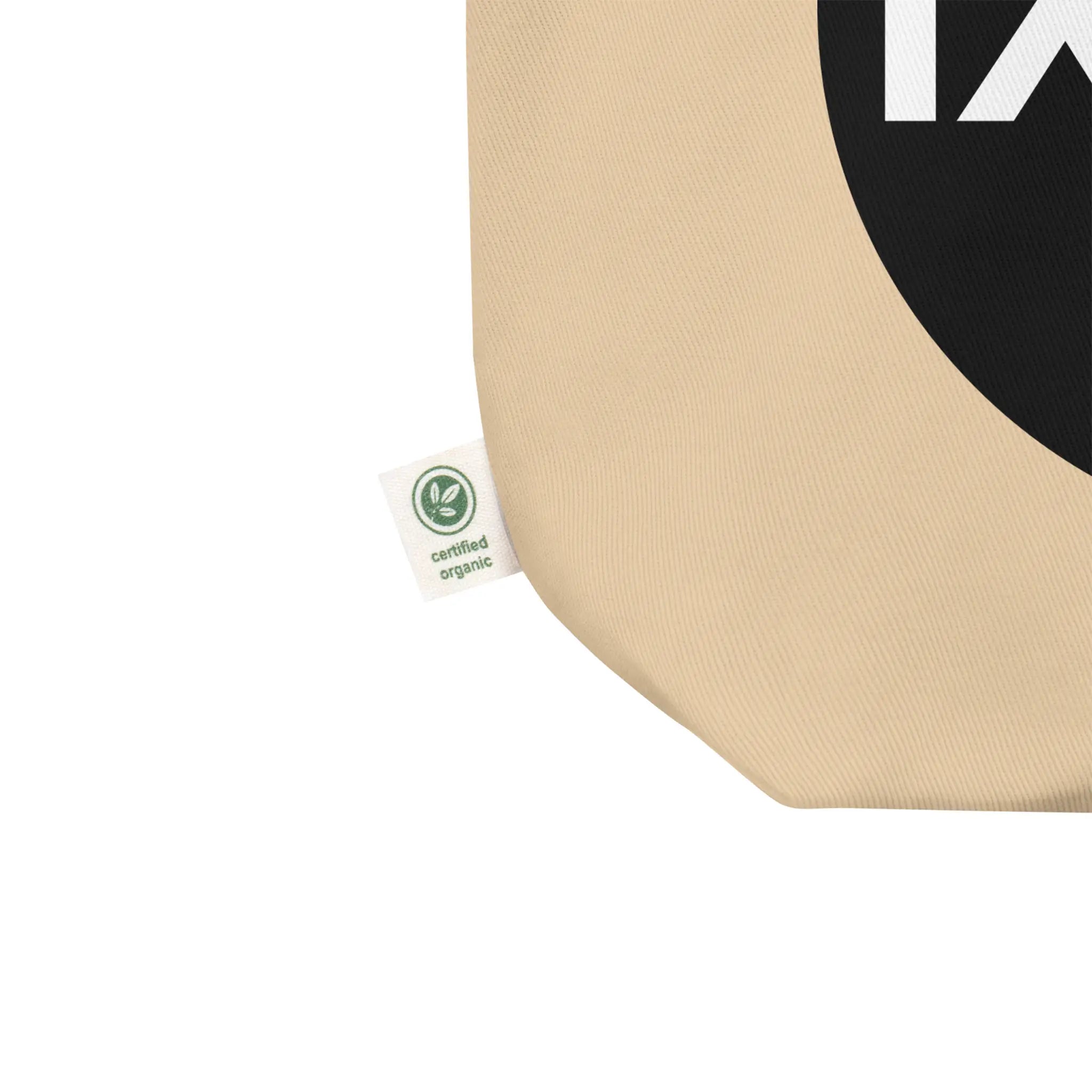 IXNAY Original Logo Natural Canvas Tote Bag - 100% Organic Cotton - Detail.
