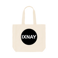 Natural beige IXNAY Original logo 100 percent organic natural cotton tote bag.