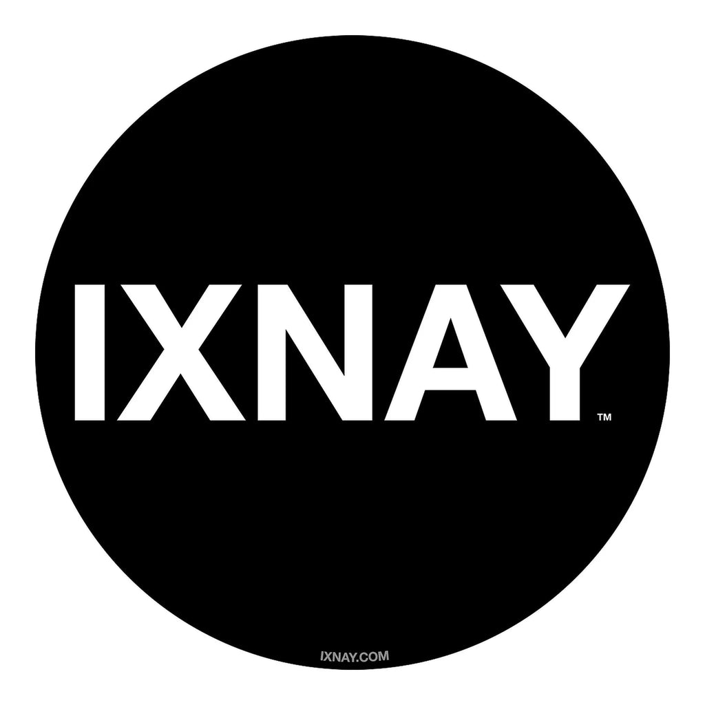 IXNAY Original- Logo, black round sticker-60mm / 2.36 inch diameter, eco-friendly