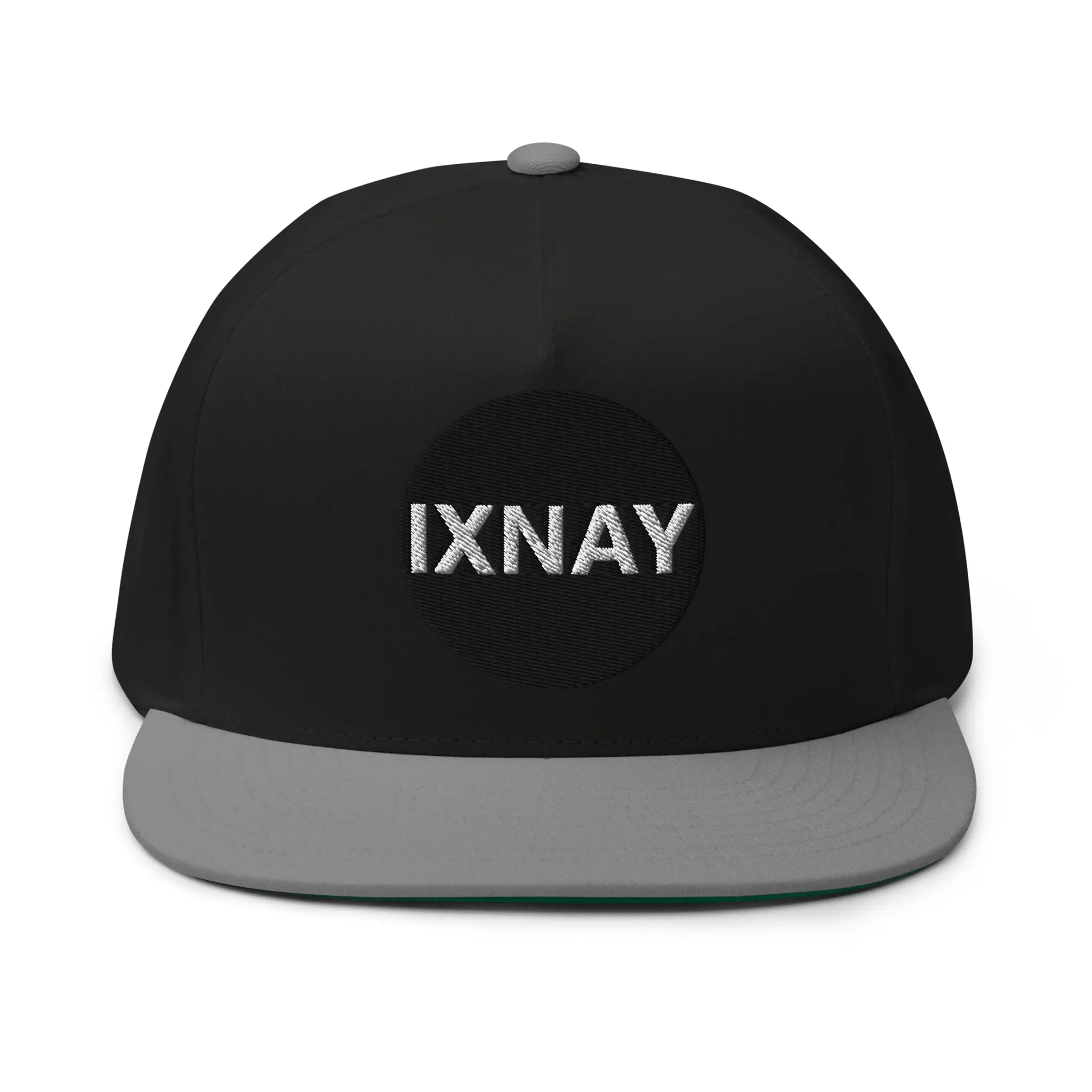 IXNAY original logo flat bill cap front black/gray