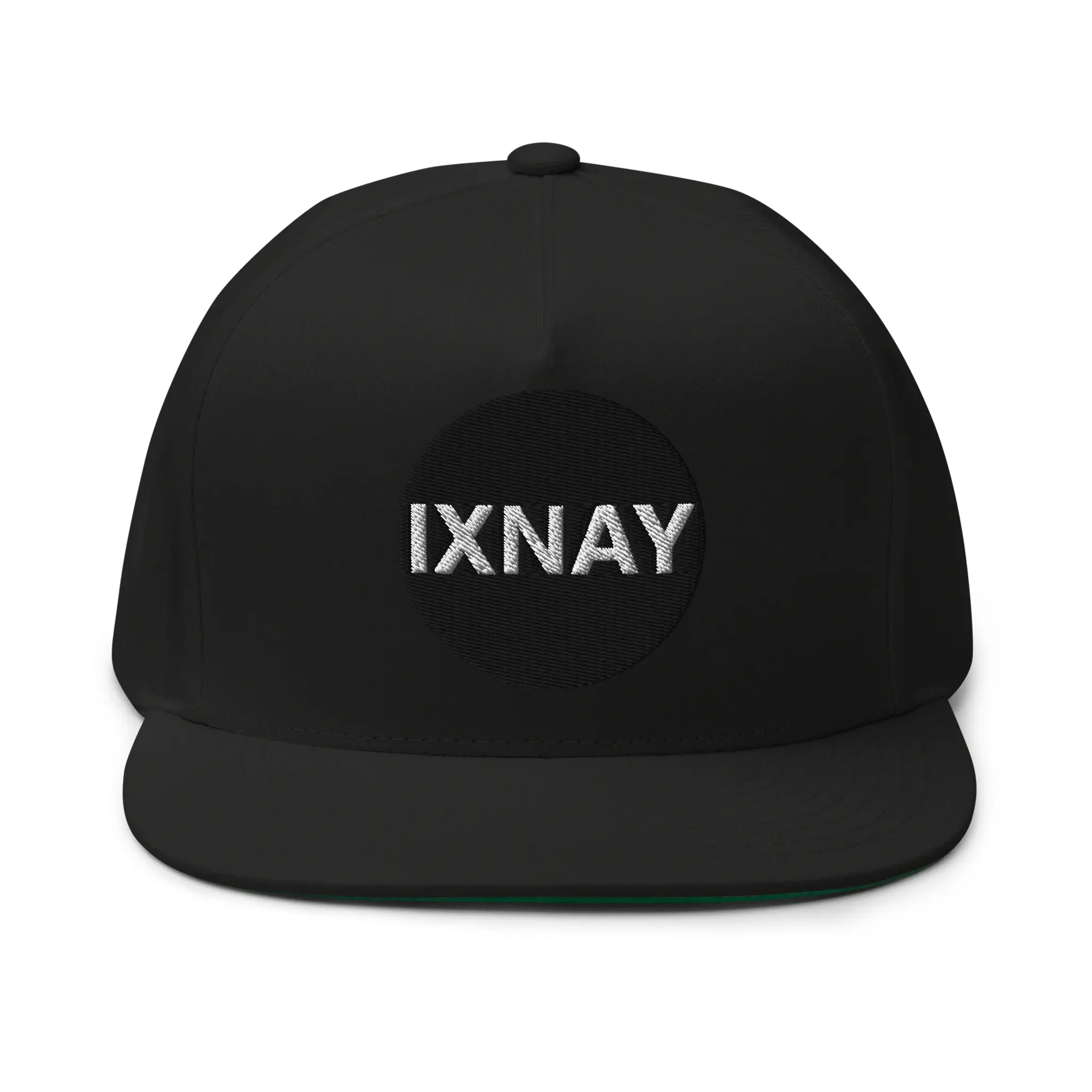 IXNAY original logo flat bill cap front black