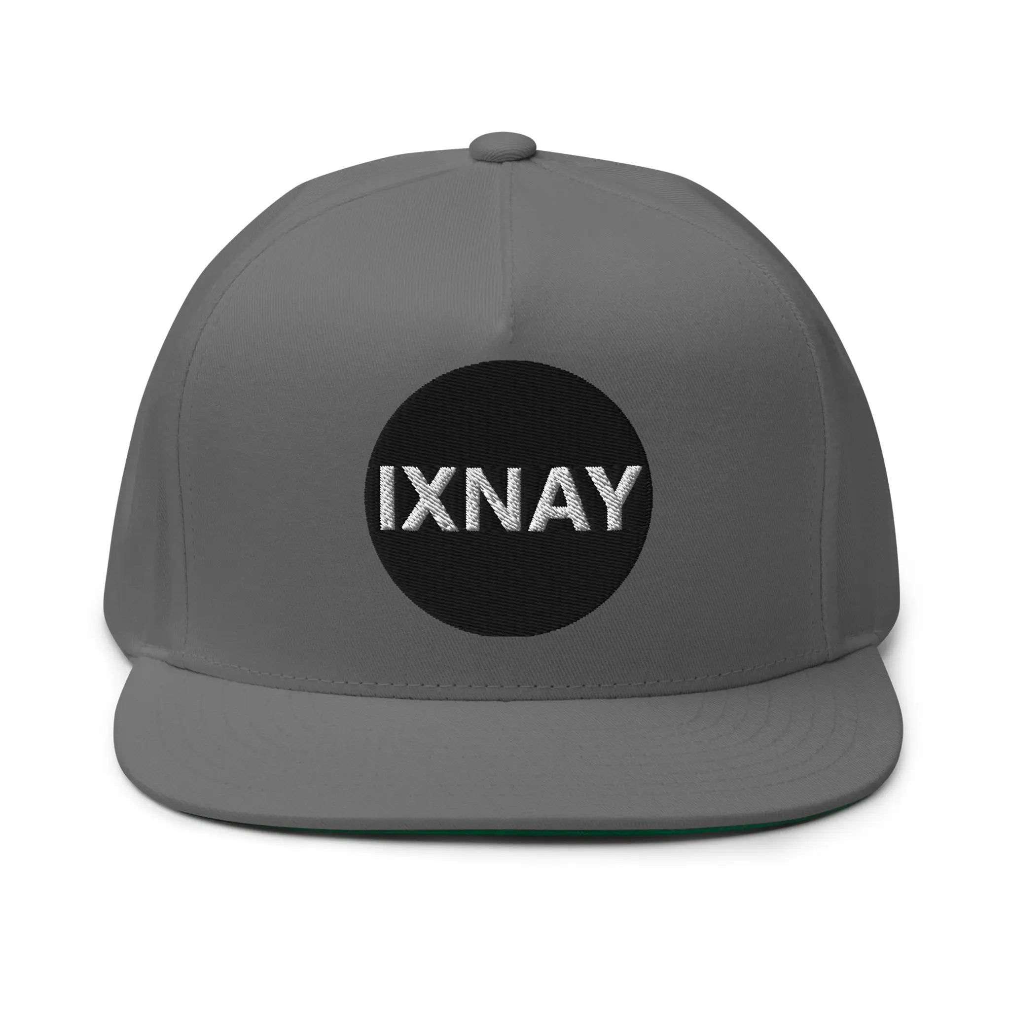 IXNAY original logo flat bill cap front gray