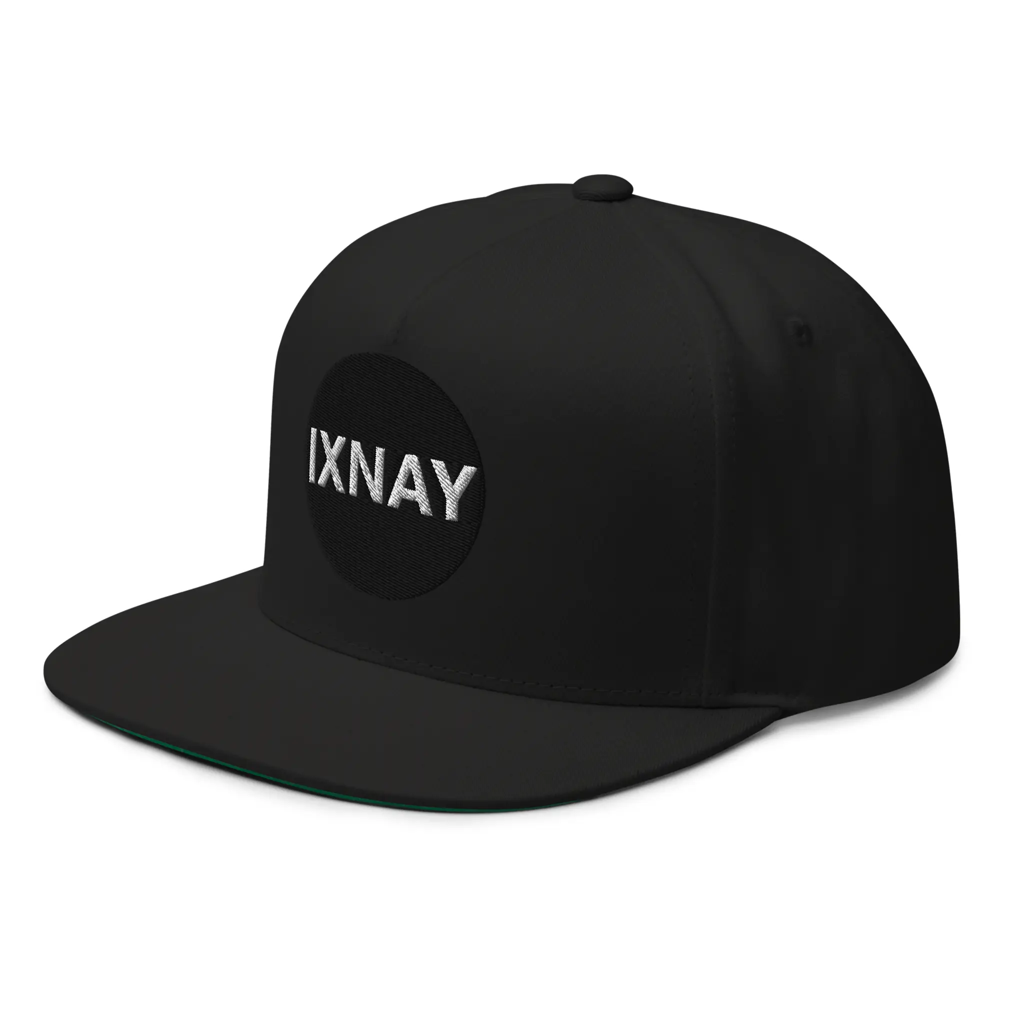 IXNAY original logo flat bill cap left front black