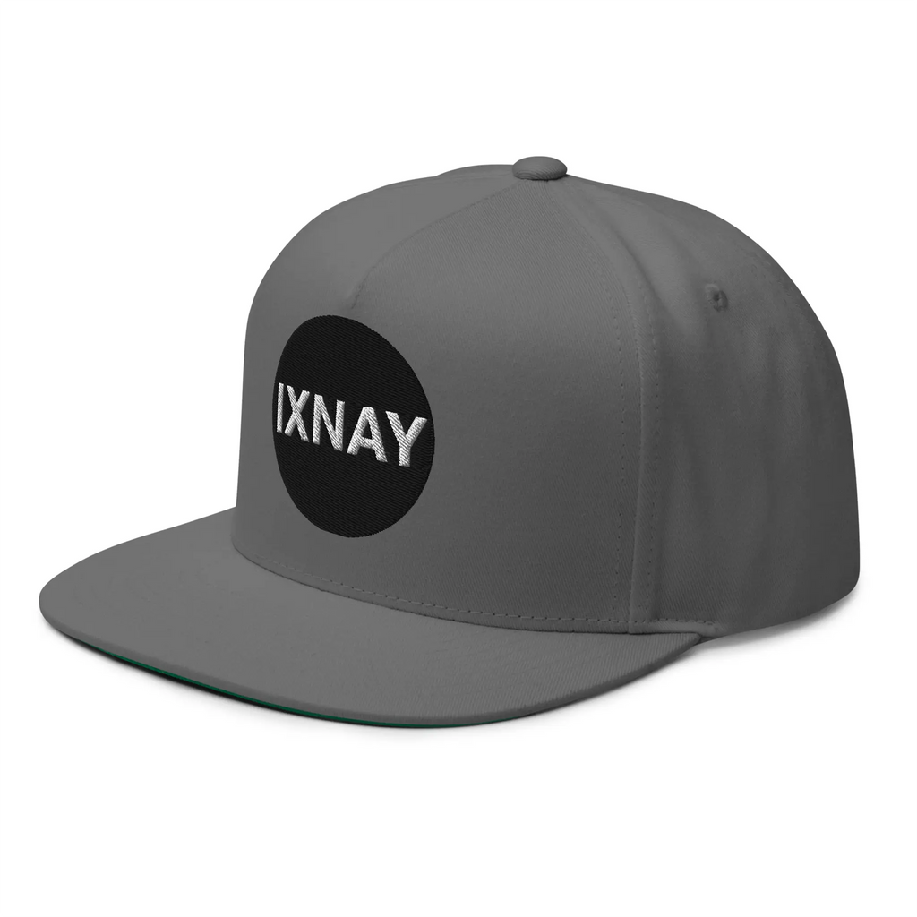 IXNAY original logo flat bill cap left front black