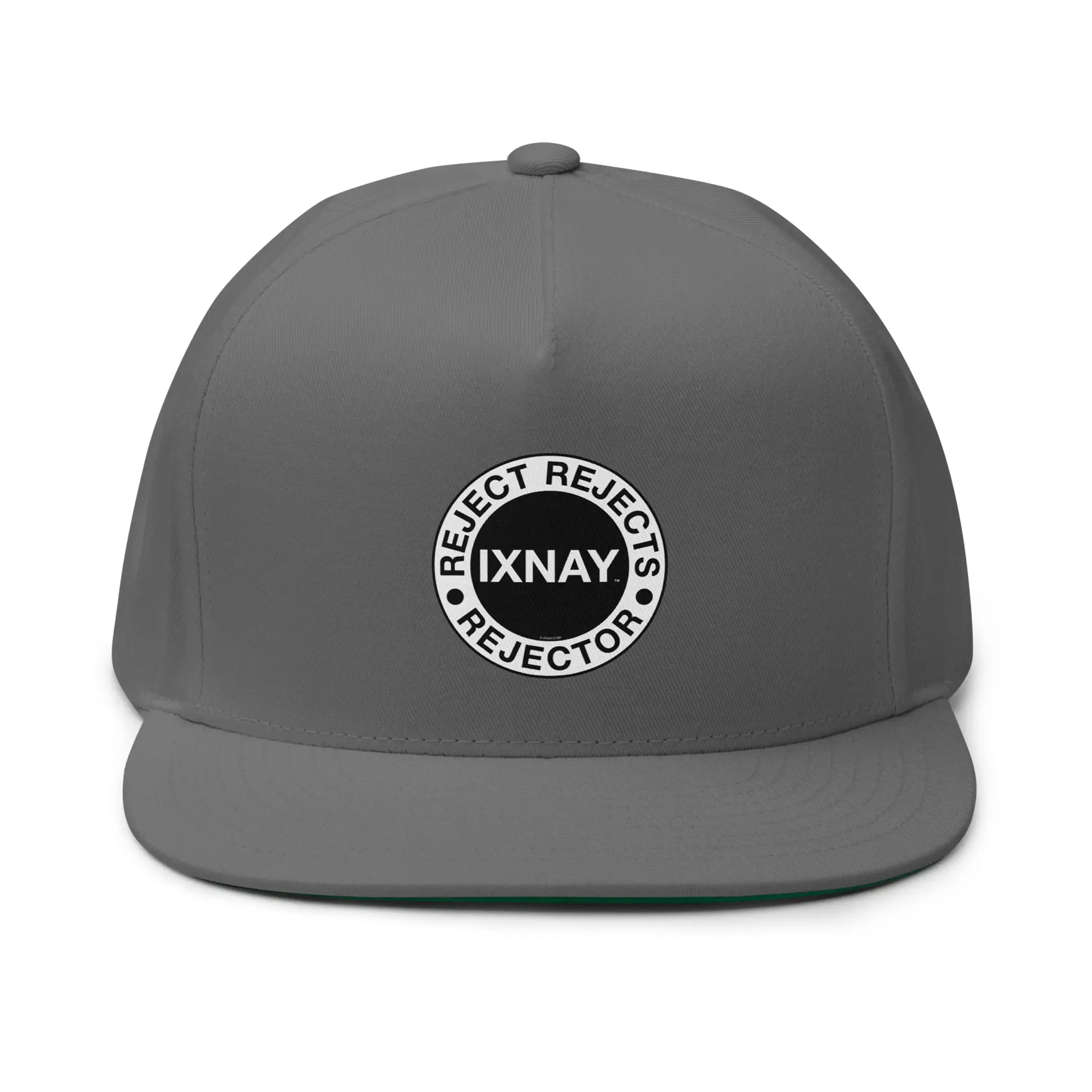 IXNAY reject rejects rejector flat bill cap front gray