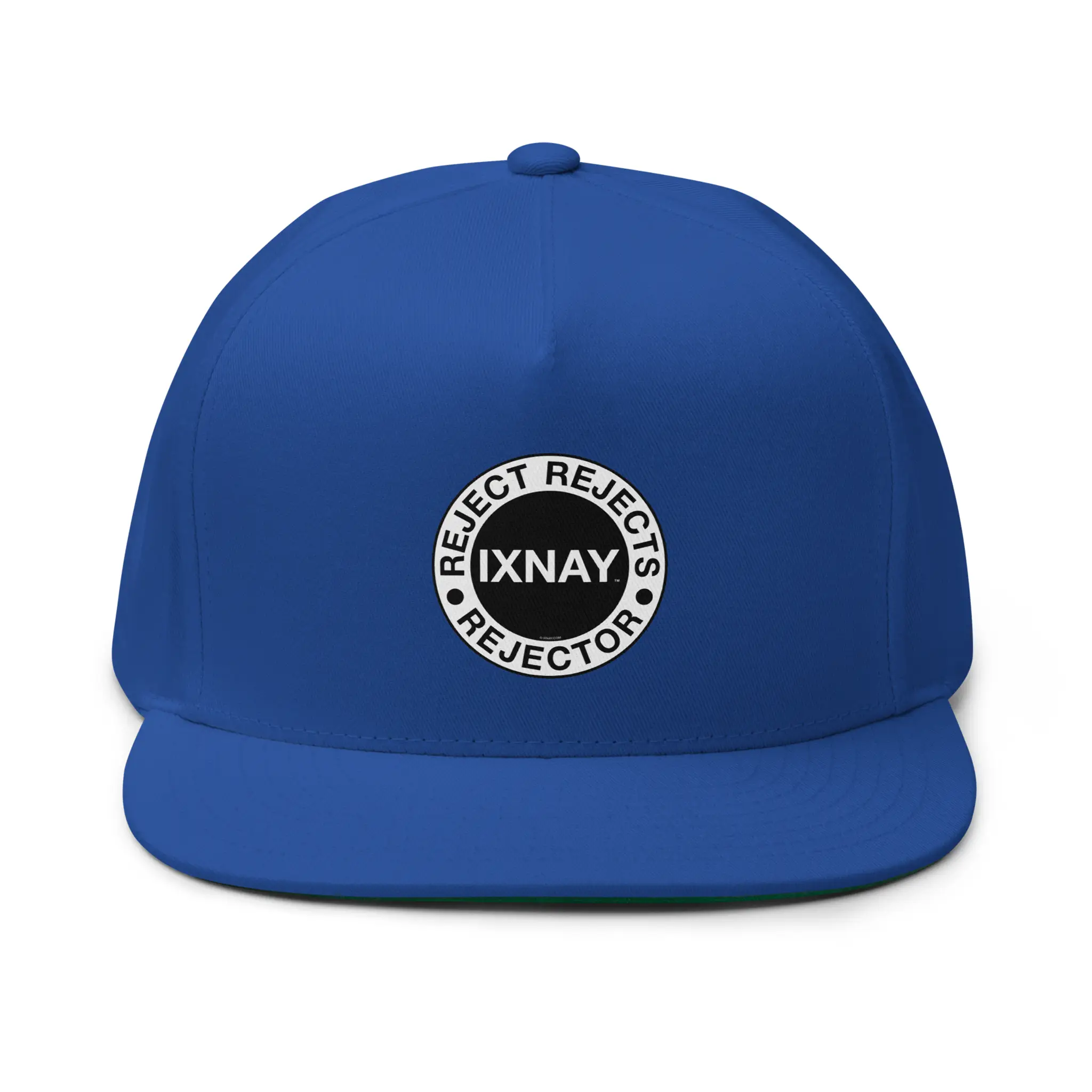 IXNAY reject rejects rejector flat bill cap front royal blue