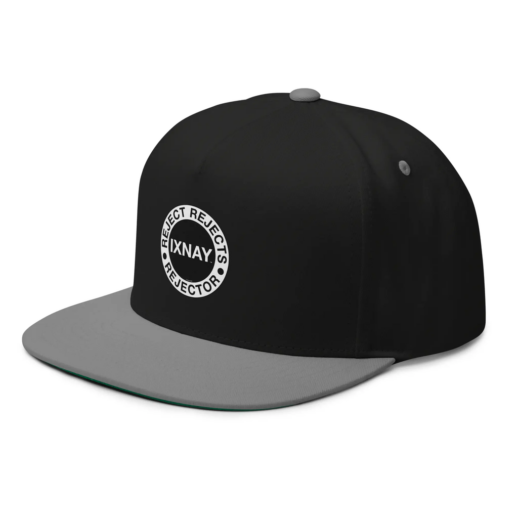 IXNAY reject rejects rejector flat bill cap left front black/gray