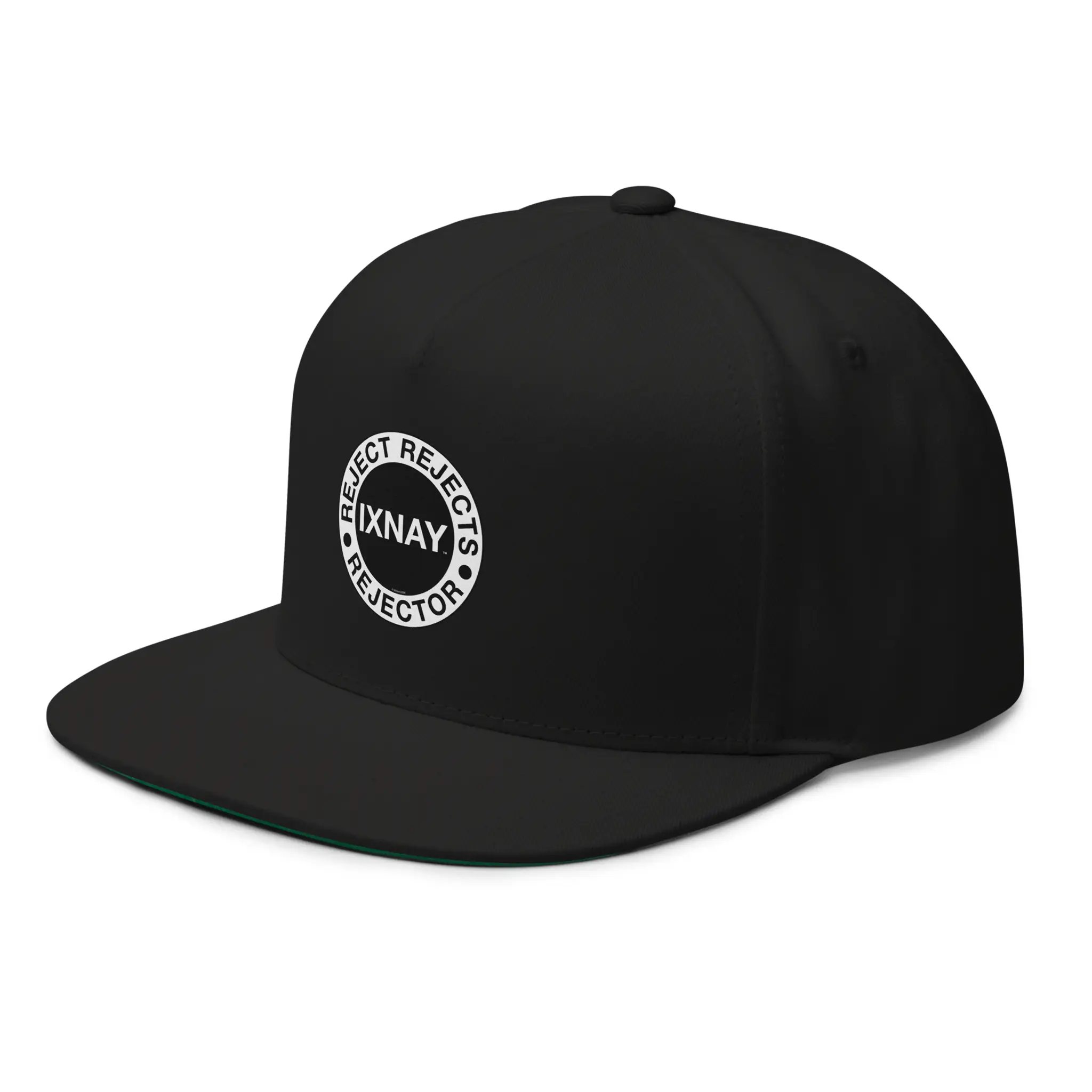 IXNAY reject rejects rejector flat bill cap left front black