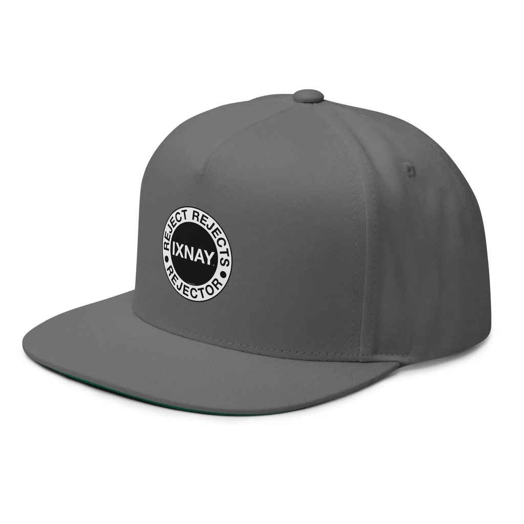 IXNAY reject rejects rejector flat bill cap left front gray