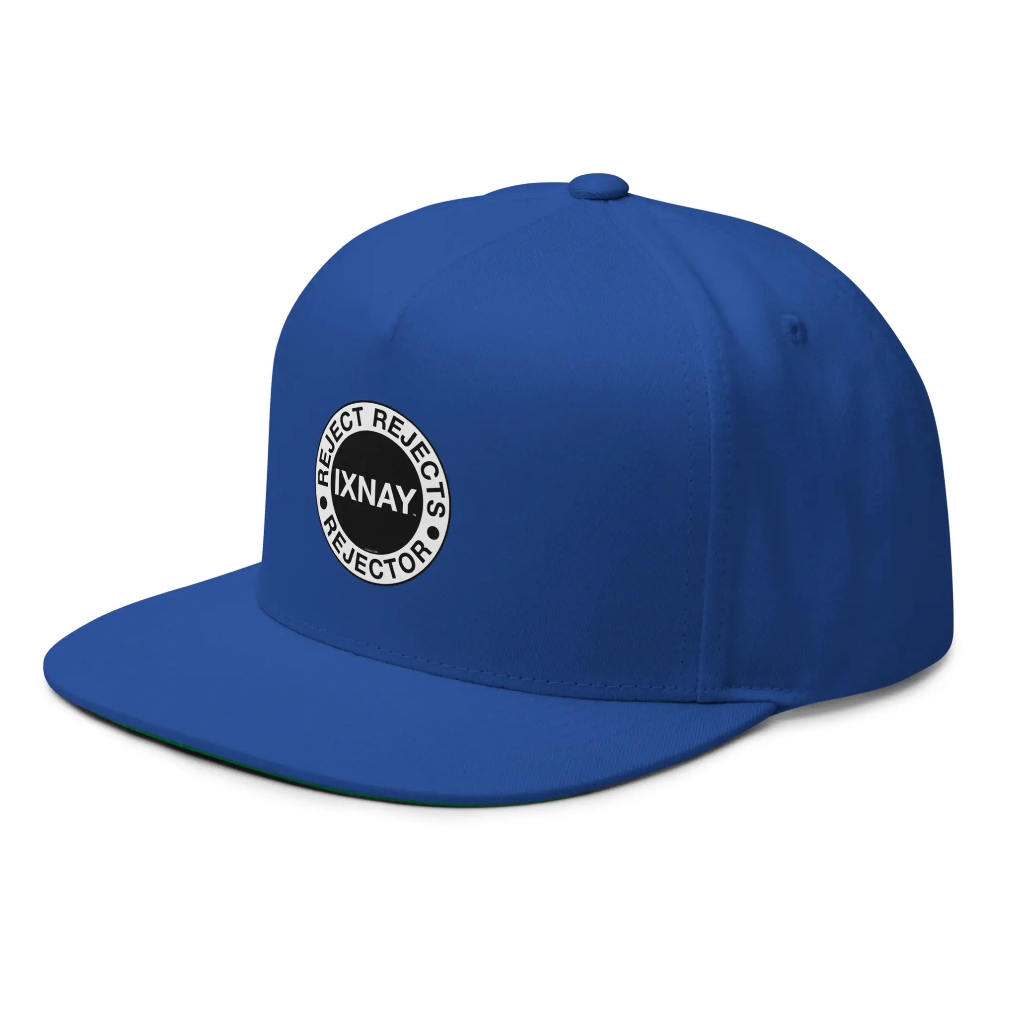 IXNAY reject rejects rejector flat bill cap left front royal blue