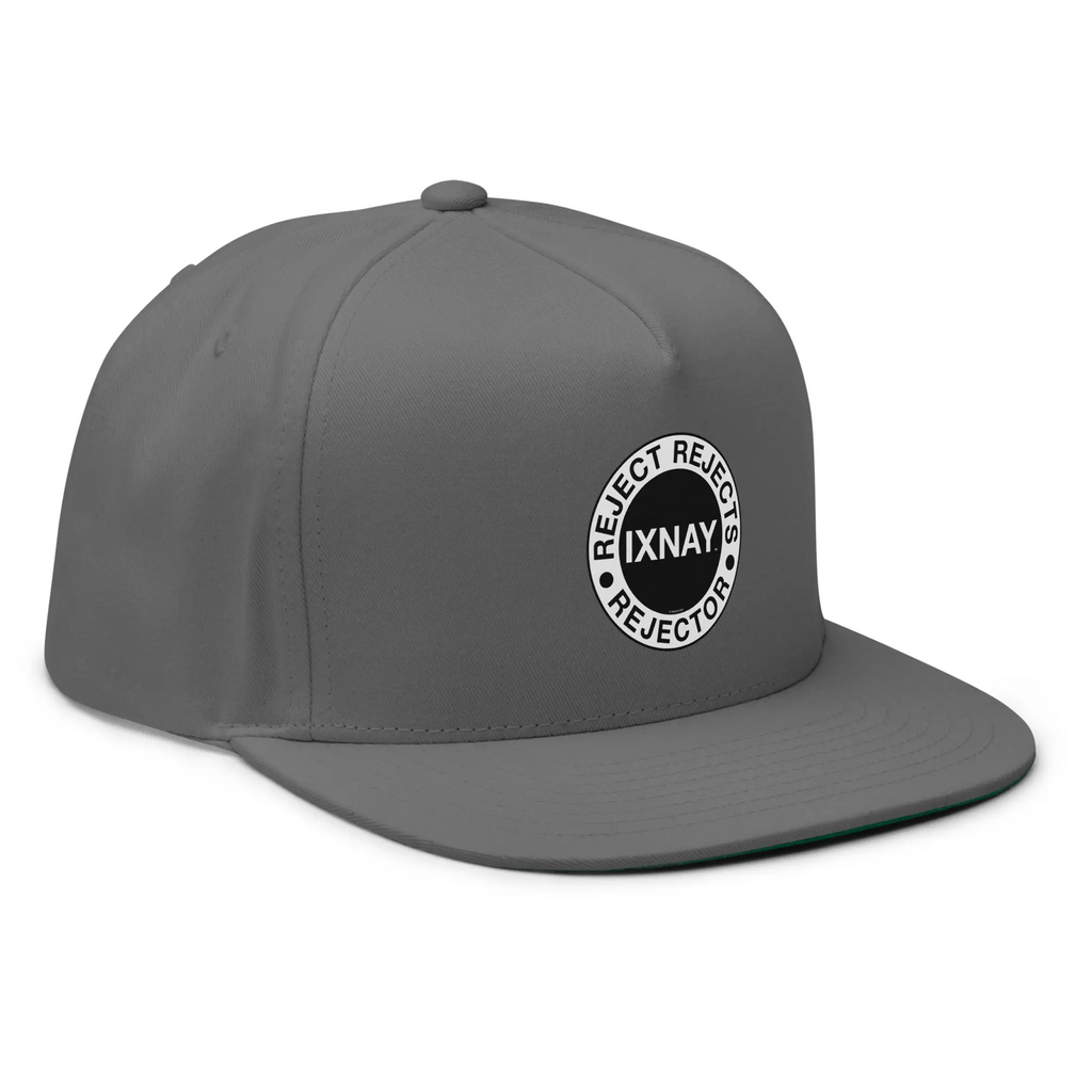 IXNAY reject rejects rejector flat bill cap right front gray