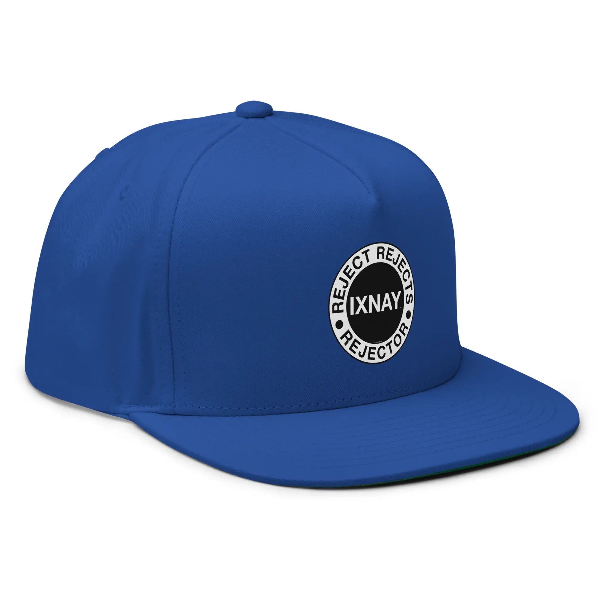 IXNAY reject rejects rejector flat bill cap right front royal blue