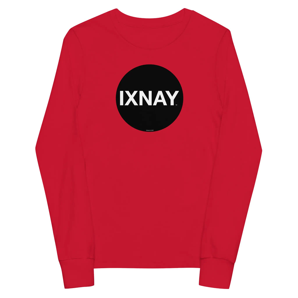 IXNAY Kids 100% Organic Cotton Long-Sleeve T-Shirt - Red