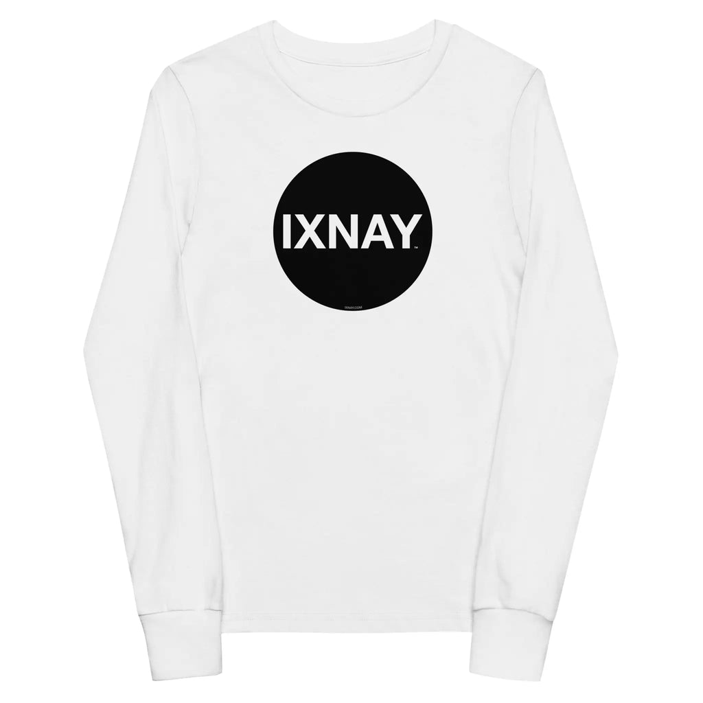 IXNAY Kids 100% Organic Cotton Long-Sleeve T-Shirt - White